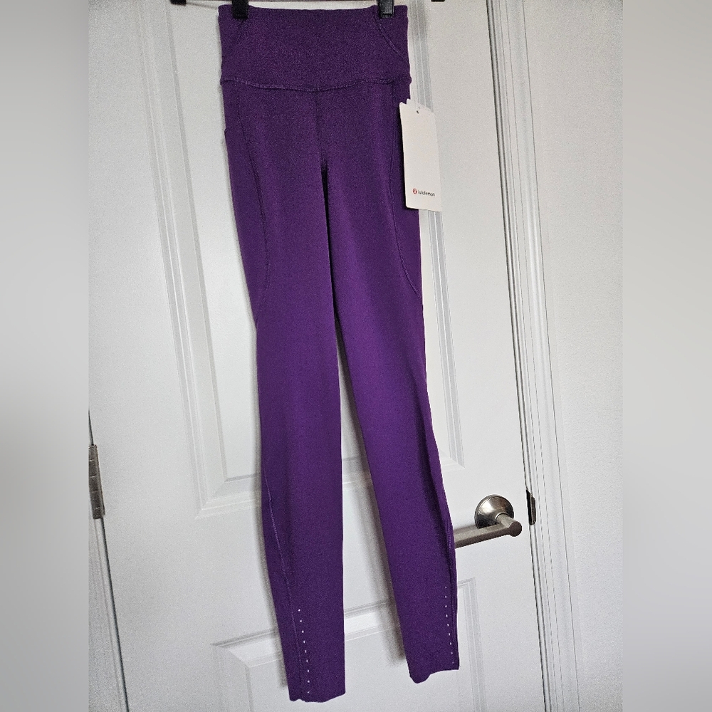 NWT Lululemon Fast and Free High-Rise Tight 28” 5 Pocket College Purple SZ 0